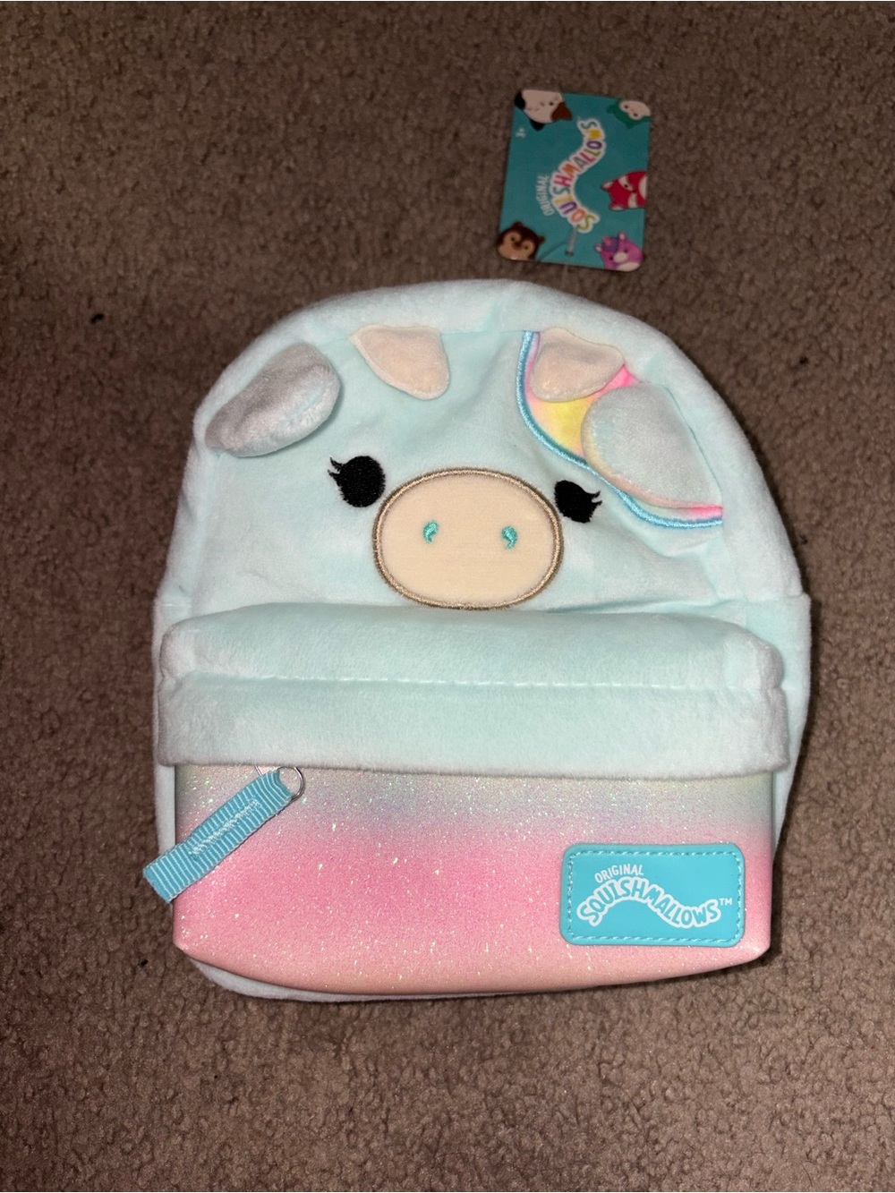 BNWT Squishmallow cow backpack #squishmallow #y2k #2000s #juicycouture 🩷